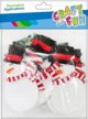 Craft With Fun Διακοσμητικός Χιονάνθρωπος από Τσόχα, Σετ 18 Τεμάχια για Χριστουγεννιάτικες Κατασκευές
