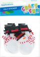 Craft With Fun Διακοσμητικός Χιονάνθρωπος από Τσόχα, Σετ 18 Τεμάχια για Χριστουγεννιάτικες Κατασκευές
