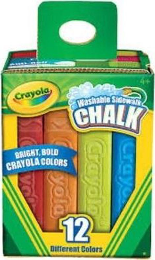Crayola Τρίμμα πεζοδρομίου μη σκονισμένη και πλενόμενη 12 χρωμάτων