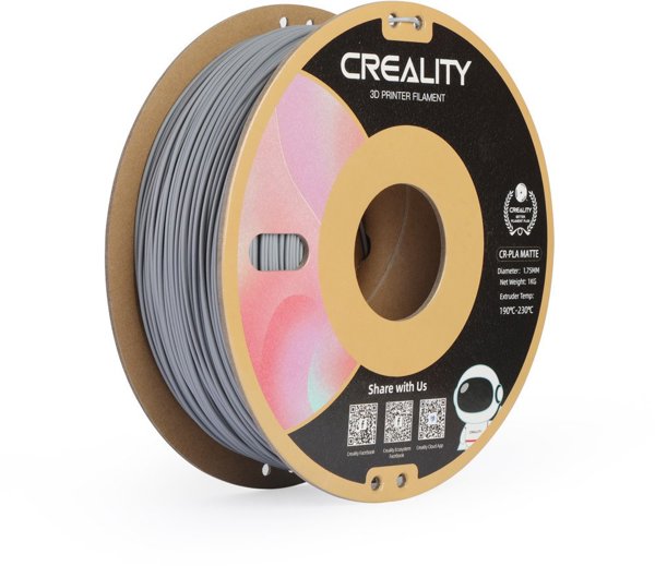 Νήμα Creality CR-PLA Matte για 3D εκτυπωτές, 1.75 mm, ματ γκρι