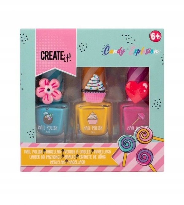 Create It! Candy 3 lakiery do paznokci