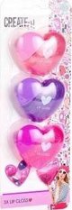 Create It! Love Balm - Ενυδατικό Lip Balm Καρδιά, Σετ 3 Τεμαχίων