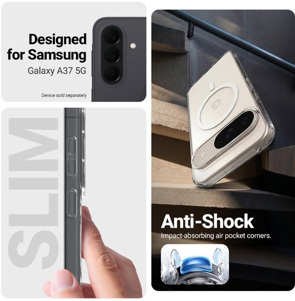 Crong Hybrid Clear Magnetic Θήκη MagSafe για Samsung Galaxy A37 / A36 - Διαφανής