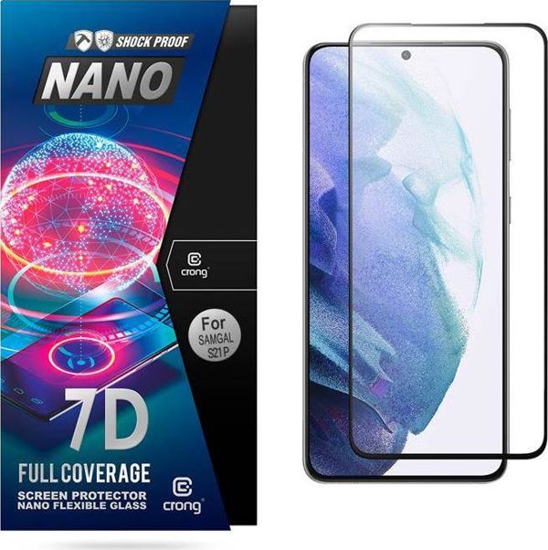 Crong 7D Nano Flexible Γυαλί Προστασίας Οθόνης για Samsung Galaxy S21+ (9H)