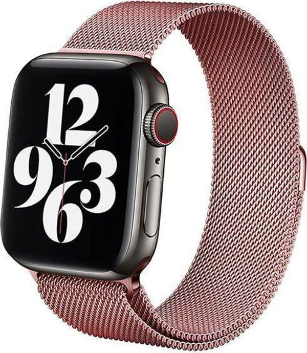 Crong Λουράκι Milano Steel για Apple Watch 38/40mm, Ανοξείδωτο Ατσάλι, Ροζ Χρυσό