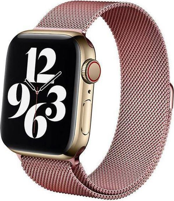 Crong Λουράκι Milano Steel για Apple Watch 38/40mm, Ανοξείδωτο Ατσάλι, Ροζ Χρυσό