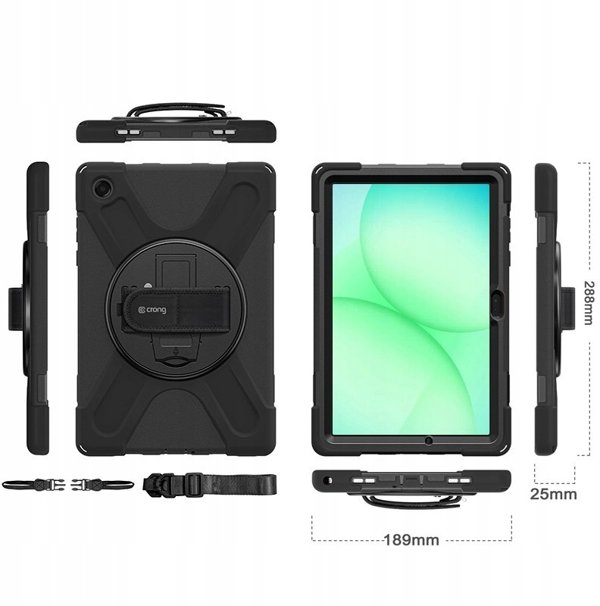 Crong Defender Plus – Pancerne etui Samsung Galaxy Tab A11+ 10.9” (czarny)