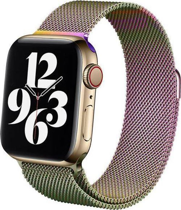 Crong Milano Steel Λουράκι Apple Watch 38/40mm, Ανοξείδωτο Ατσάλι, Ιριδίζον