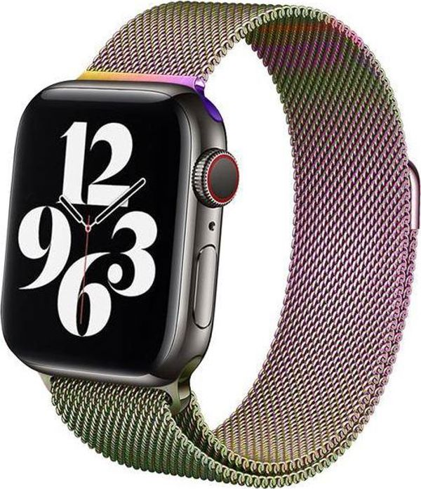 Crong Milano Steel Λουράκι Apple Watch 38/40mm, Ανοξείδωτο Ατσάλι, Ιριδίζον
