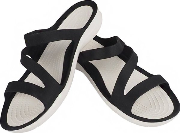 Crocs Swiftwater Sandal Γυναικεία Σανδάλια, Μαύρο-Άσπρο, 203998 066, Μέγεθος 34-35