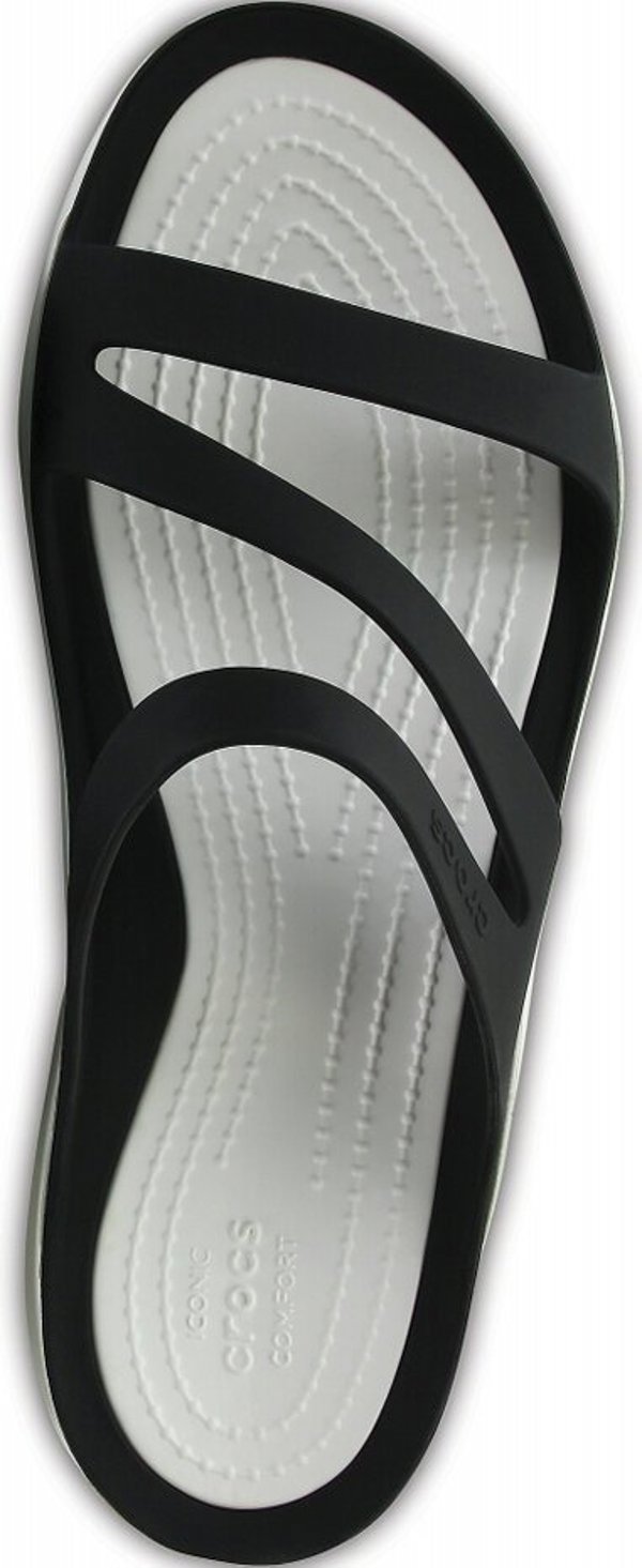 Crocs Swiftwater Sandal Γυναικεία Σανδάλια, Μαύρο-Άσπρο, 203998 066, Μέγεθος 34-35