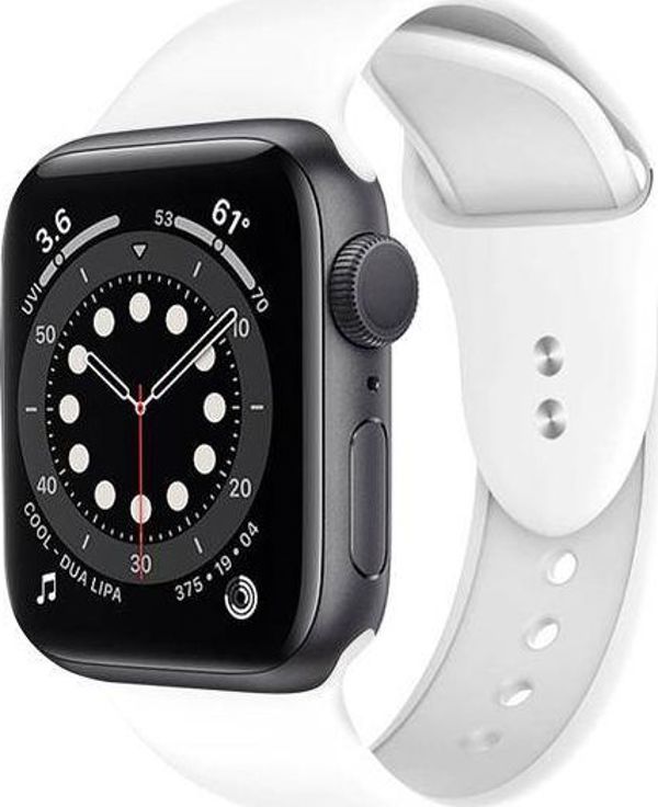 Crong Liquid Λουράκι για Apple Watch 42/44mm, από Υγρή Σιλικόνη, Λευκό