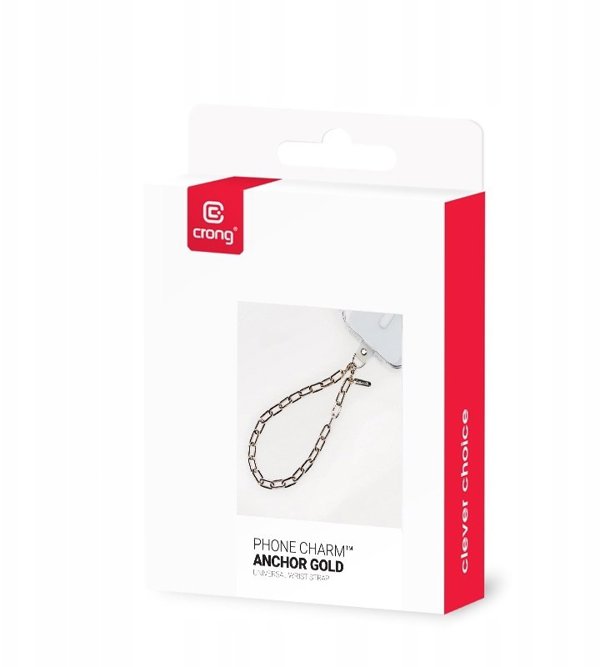 Crong Smycz zawieszka do telefonu Crong Phone Charm (Anchor Gold)