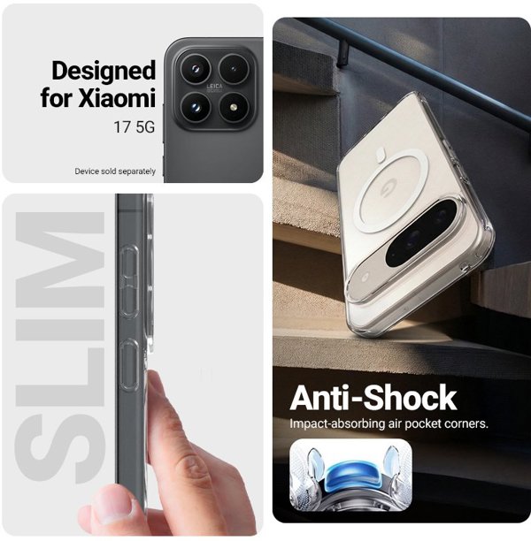 Crong Θήκη Hybrid Clear MagSafe για Xiaomi 13, Διαφανής