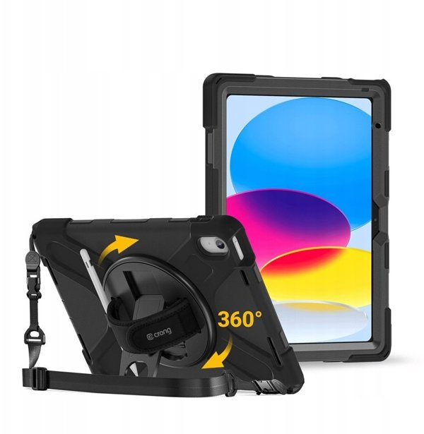 Crong Defender Plus – Pancerne etui iPad 11" A16 (2025) / 10.9" (2022) (czarny)