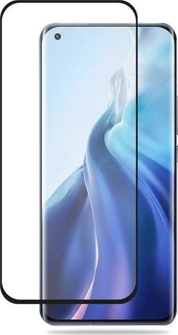 Crong 3D Armour Προστατευτικό Γυαλί 9H Full Glue για Xiaomi Mi 11 - Με Πλαίσιο Εγκατάστασης