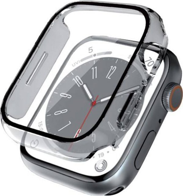 Crong Hybrid Watch Case για Apple Watch 41mm - Προστατευτική Θήκη με Ενσωματωμένο Γυαλί - Clear