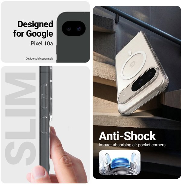 Θήκη Crong Hybrid Clear Magnetic για Google Pixel 10a MagSafe - Διαφανής