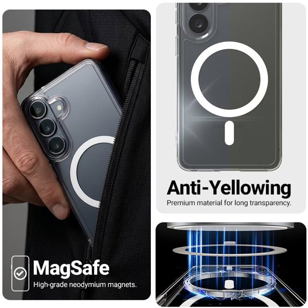 Θήκη Crong Hybrid Clear Magnetic για Google Pixel 10a MagSafe - Διαφανής