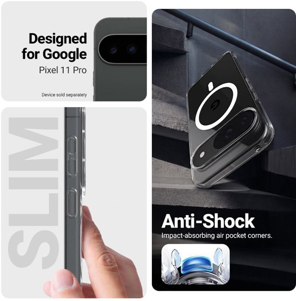 Crong Crong Hybrid Clear Magnetic - Etui MagSafe Google Pixel 11 Pro (przezroczysty)