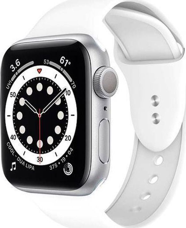 Crong Liquid Silicone Λουράκι για Apple Watch 38/40mm - Λευκό
