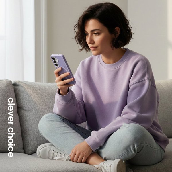 Crong Hybrid Matte Θήκη MagSafe για Samsung Galaxy A37 / A36 - Λεβάντα