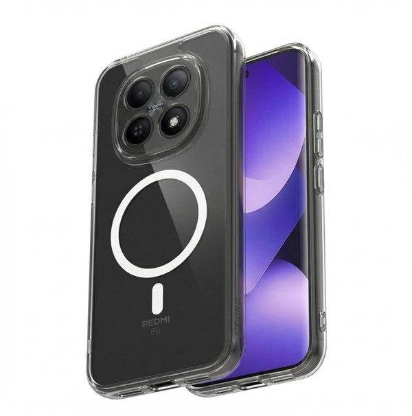 Crong Hybrid Clear Magnetic Θήκη MagSafe για Xiaomi Redmi Note 15 Pro+ – Διαφανής