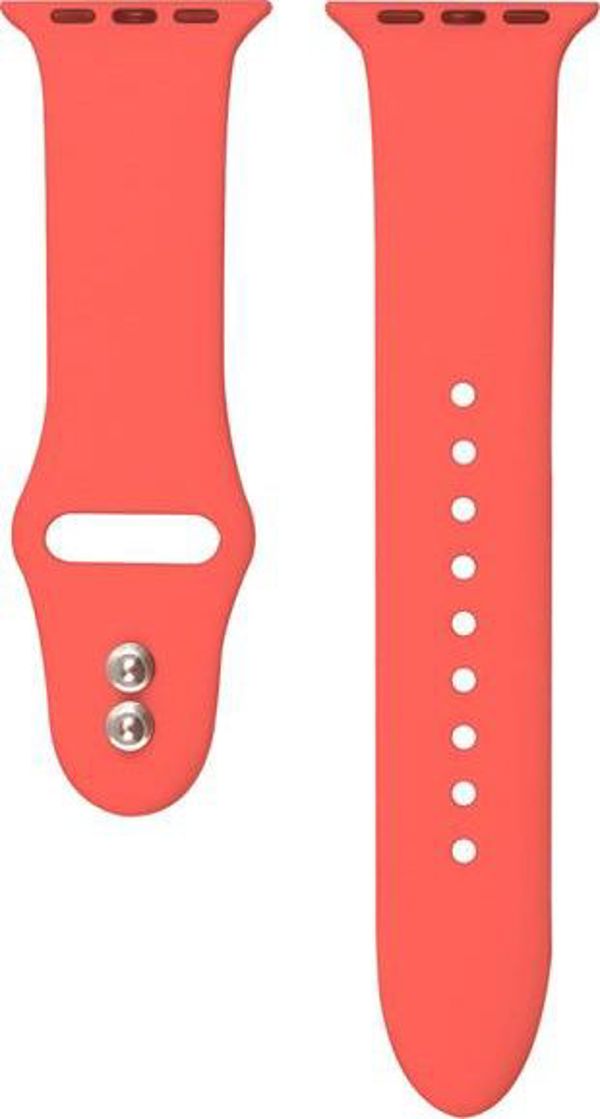 Crong Liquid Band Λουράκι για Apple Watch 38/40mm, Υγρή Σιλικόνη, Κοραλλί