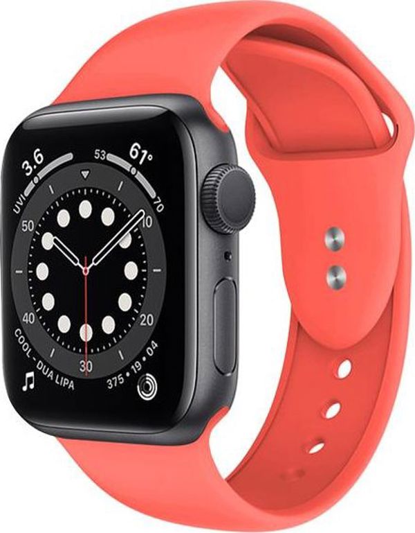 Crong Liquid Band Λουράκι για Apple Watch 38/40mm, Υγρή Σιλικόνη, Κοραλλί