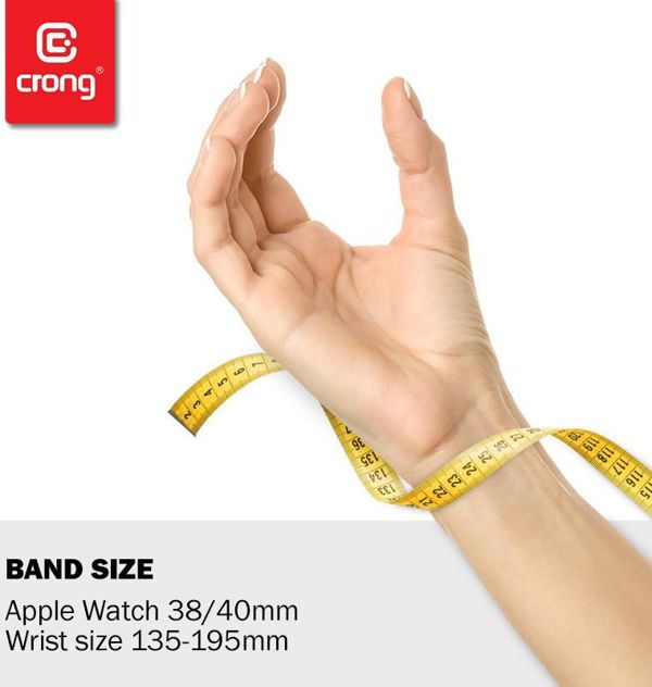 Crong Liquid Band Λουράκι για Apple Watch 38/40mm, Υγρή Σιλικόνη, Κοραλλί