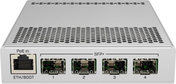MikroTik CRS305-1G-4S+IN Cloud Router Switch, 1x Gigabit Ethernet, 4x 10G SFP+ Ports, Desktop Switch
