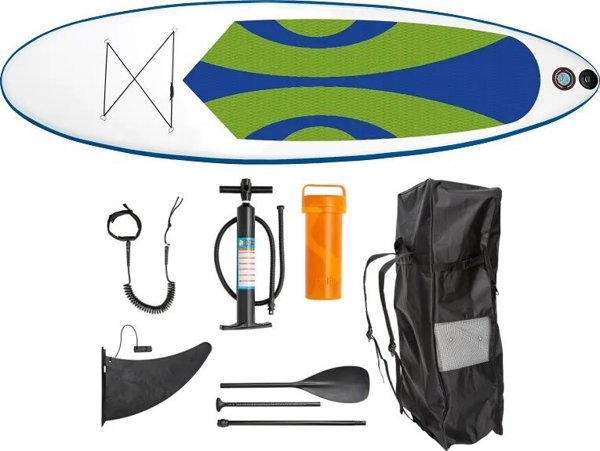 CS Aqua CS Aqua SUP Board - Stand Up Paddleboard - 300x83x15 cm max 120 kg. Green/Blue