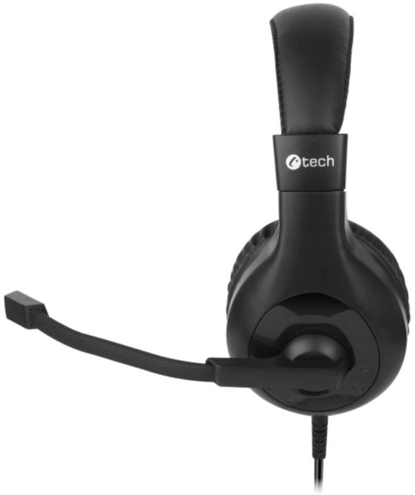 C-TECH Sluchátka MHS-05U, USB, k PC, černá
