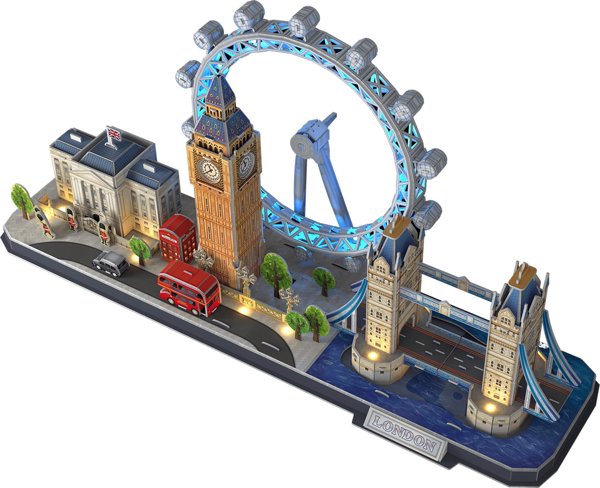 Cubic Fun 3D Puzzle Cityline London Με LED (L532h) - 107 Τεμάχια