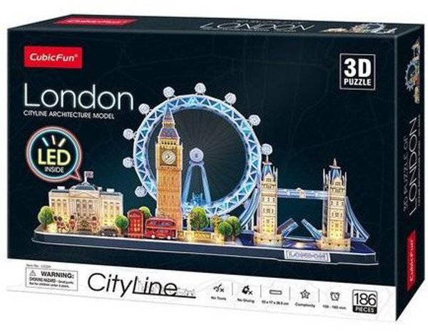 Cubic Fun 3D Puzzle Cityline London Με LED (L532h) - 107 Τεμάχια