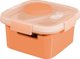 Curver Smart To Go Lunch Kit Τετράγωνο Δοχείο Τροφίμων 1.1L, Μέντα/Ανοιχτό Γκρι/Ροδακινί