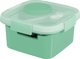 Curver Smart To Go Lunch Kit Τετράγωνο Δοχείο Τροφίμων 1.1L, Μέντα/Ανοιχτό Γκρι/Ροδακινί