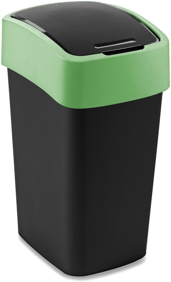 Κάδος Απορριμμάτων CURVER "FLIP BIN" 25L /ΜΑΥΡΟ/ΠΡΑΣΙΝΟ