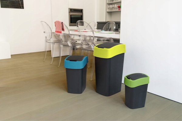 Κάδος Απορριμμάτων CURVER "FLIP BIN" 25L /ΜΑΥΡΟ/ΠΡΑΣΙΝΟ