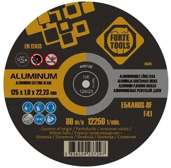 ΔΙΣΚΟΣ ΚΟΠΗΣ FORTE TOOLS 125X1X22 ALU