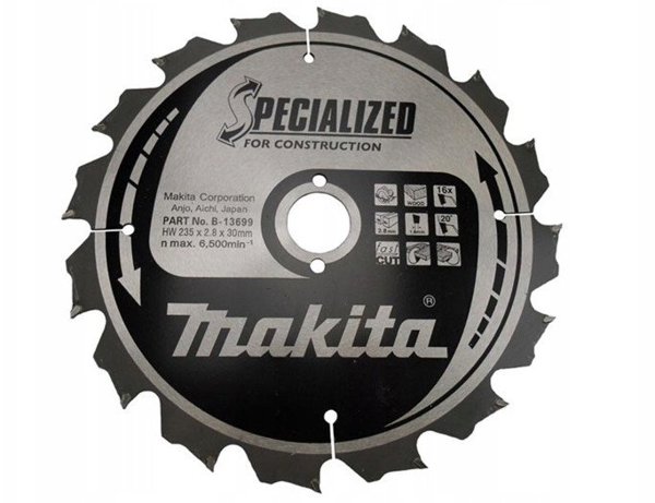 Δίσκος κοπής 235x30x2.8mm 16T 20deg MAKITA
