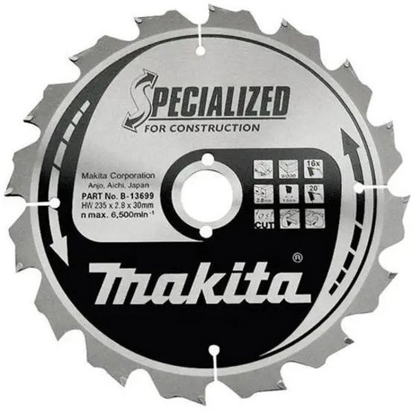 Δίσκος κοπής 235x30x2.8mm 16T 20deg MAKITA