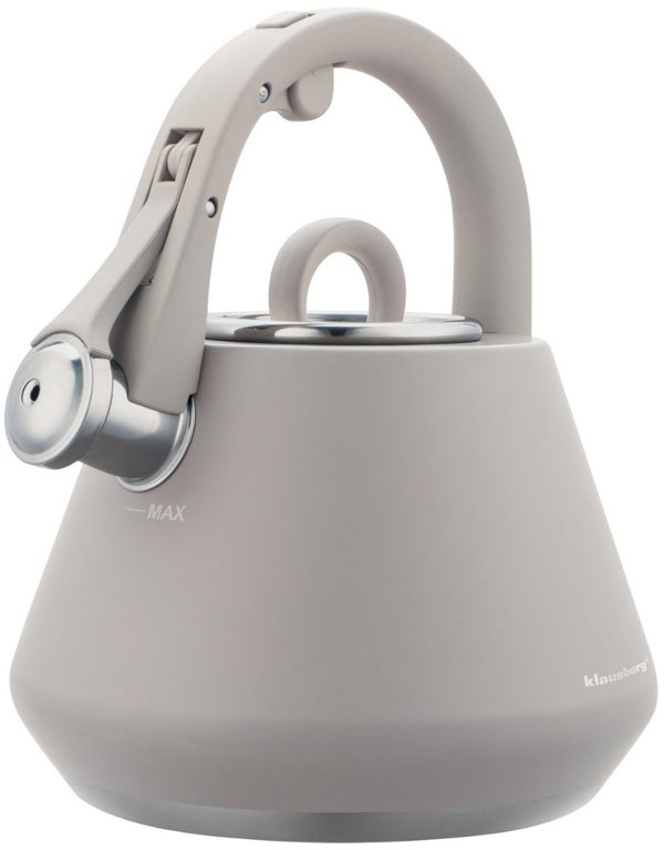 CZAJNIK STALOWY Z GWIZDKIEM 2,5L KLAUSBERG KB-7949 SZARY