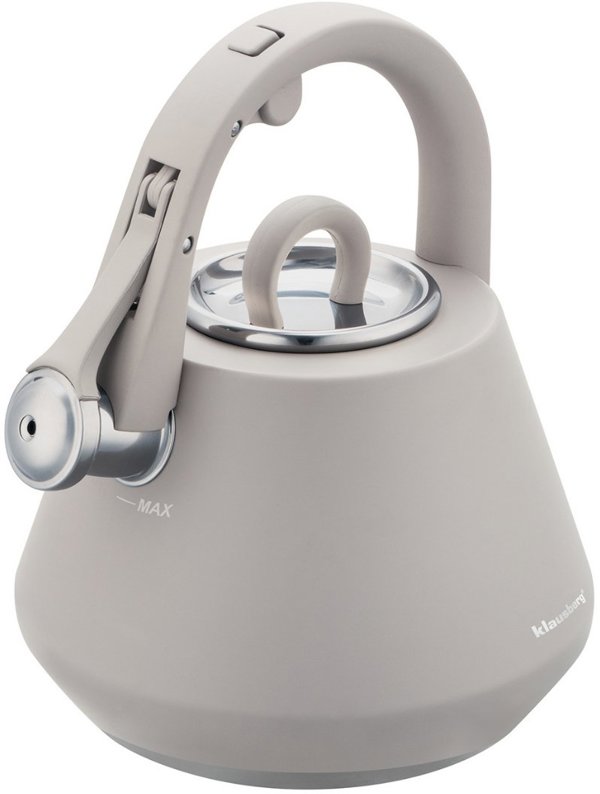 CZAJNIK STALOWY Z GWIZDKIEM 2,5L KLAUSBERG KB-7949 SZARY