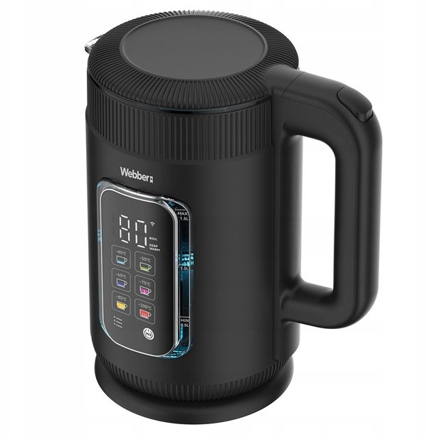 Ηλεκτρικός Βραστήρας Webber WK115 WIFI 1,5L με Γυάλινο Εσωτερικό Smart Keep Warm