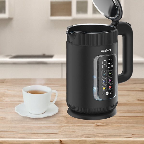 Ηλεκτρικός Βραστήρας Webber WK115 WIFI 1,5L με Γυάλινο Εσωτερικό Smart Keep Warm