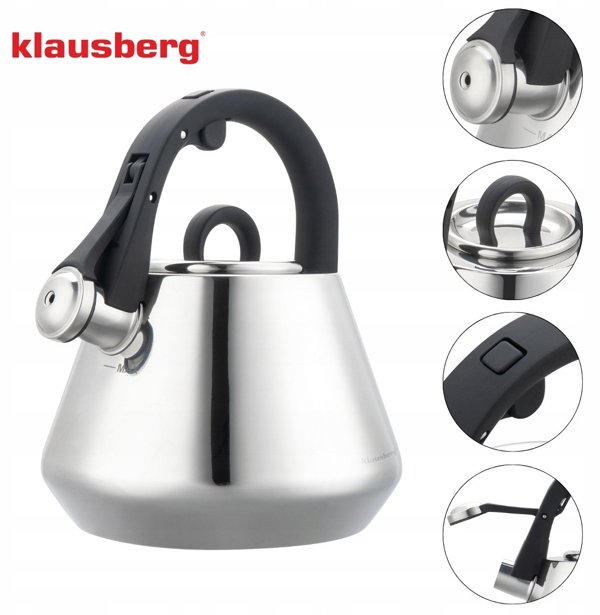 CZAJNIK STALOWY Z GWIZDKIEM 2,5L KLAUSBERG KB-7947