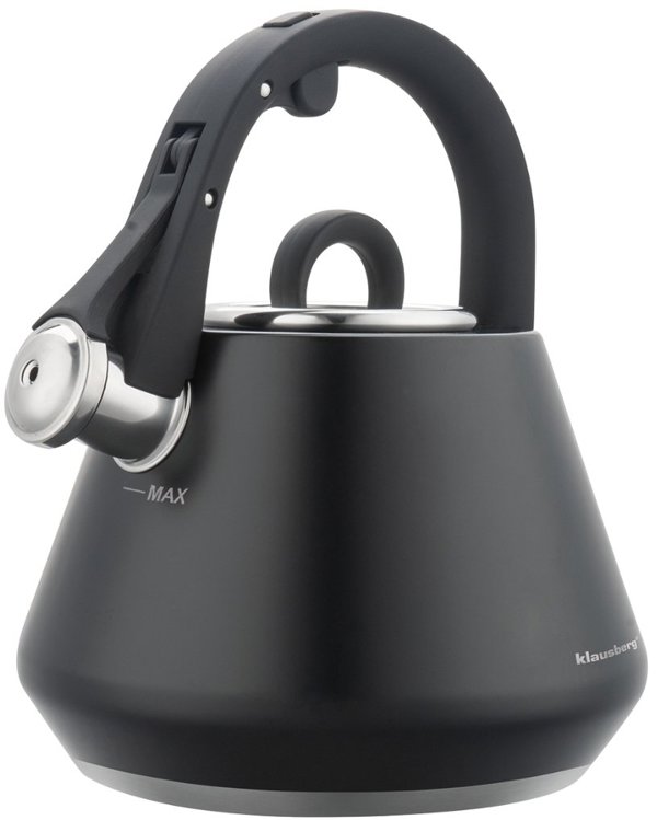CZAJNIK STALOWY Z GWIZDKIEM 2,5L KLAUSBERG KB-7948 CZARNY