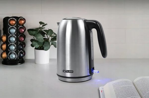Βραστήρας Muse MS-015BS 1.7L με Περιστρεφόμενη Βάση και Ένδειξη Στάθμης Νερού