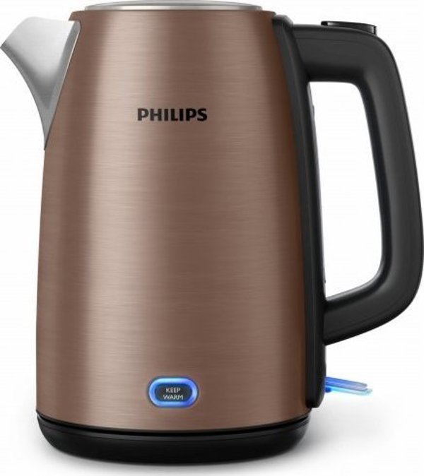 Philips Βραστήρας HD 9355/92, Ανοξείδωτος, Λειτουργία Διατήρησης Θερμότητας, Χάλκινος, 1.7L